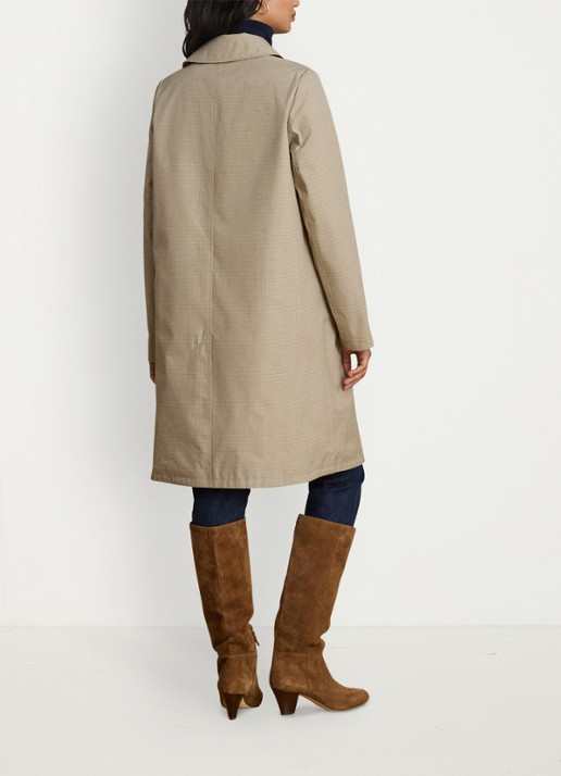 Ralph Lauren Reversible trenchcoat met ruitdessin - achterkant 3 brown mini check / beige