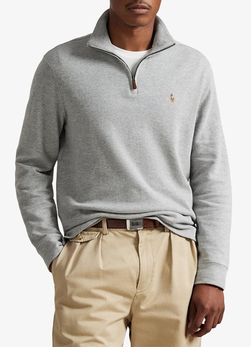 Ralph Lauren Ribgebreide trui met halve rits