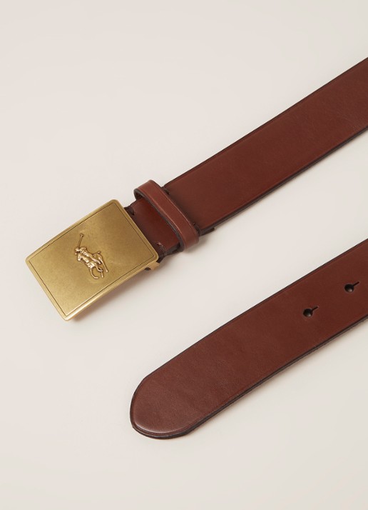 Ralph Lauren Riem van leer - detail 3 brown / bruin