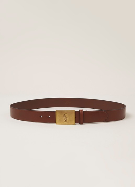 Ralph Lauren Riem van leer - voorkant 2 brown / bruin