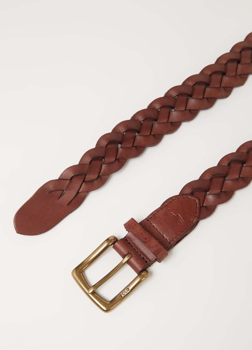 Ralph Lauren Riem van leer - detail 2 polo brown