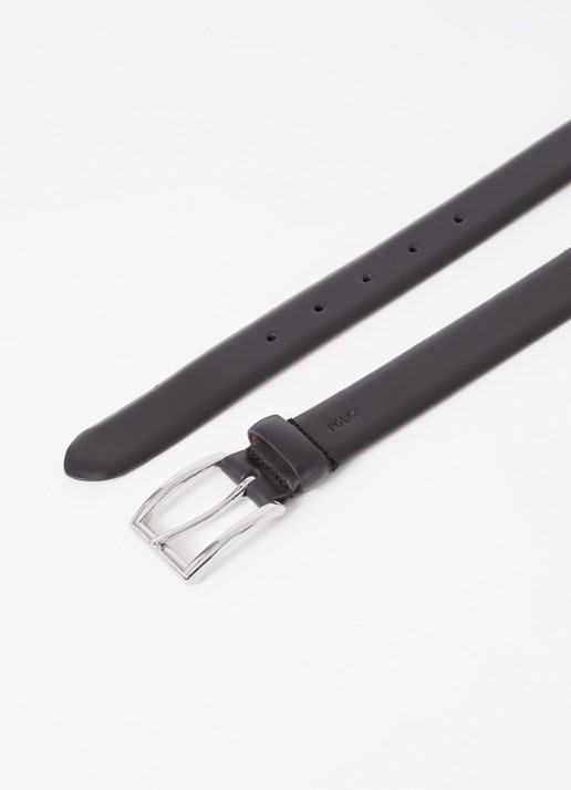 Ralph Lauren Riem van leer - detail black