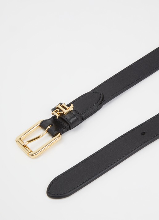 Ralph Lauren Riem van leer - detail zwart