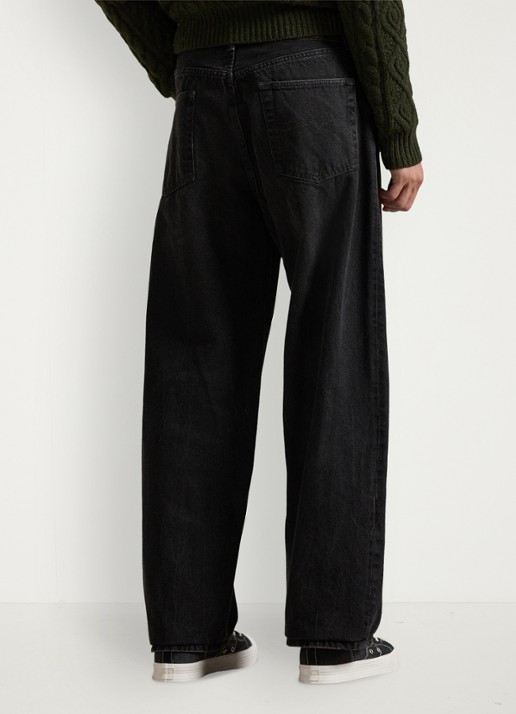 Ralph Lauren Rivington relaxed fit jeans met donkere wassing - achterkant 3 coalmont wash / zwart