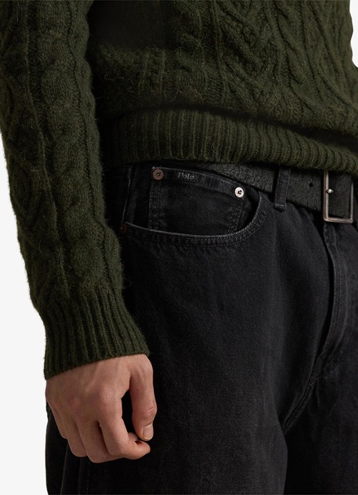 Ralph Lauren Rivington relaxed fit jeans met donkere wassing - detail 5 coalmont wash / zwart
