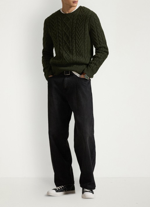 Ralph Lauren Rivington relaxed fit jeans met donkere wassing - voorkant 2 coalmont wash / zwart