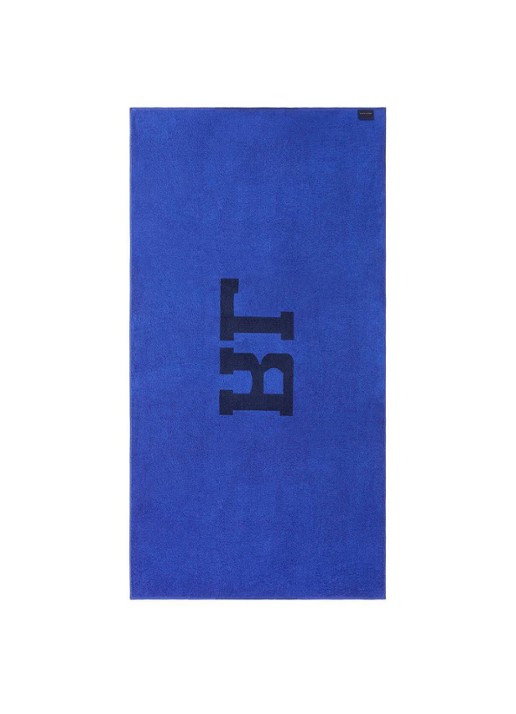 Ralph Lauren RL Signature strandlaken - 500 gr/m2 - 90 x 170 cm - voorkant 2 kobaltblauw