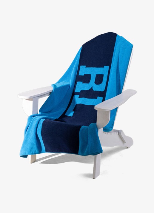 Ralph Lauren RL Signature strandlaken - 500 gr/m2 - 90 x 170 cm - detail 3 blauw