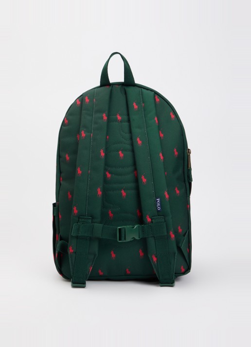 Ralph Lauren Rugzak met logoprint  - achterkant 3 groen