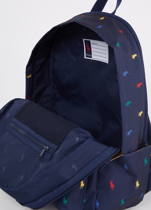 Ralph Lauren Rugzak met logoprint  - detail 3 donkerblauw