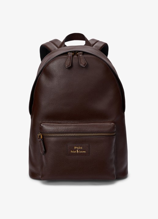 Ralph Lauren Rugzak van leer met laptopvak