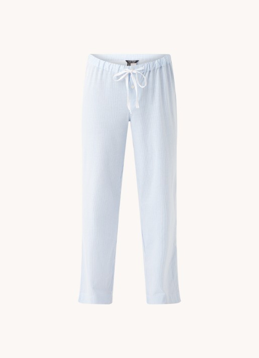 Ralph Lauren Seperate pyjamabroek met streepprint - voorkant 2 lichtblauw