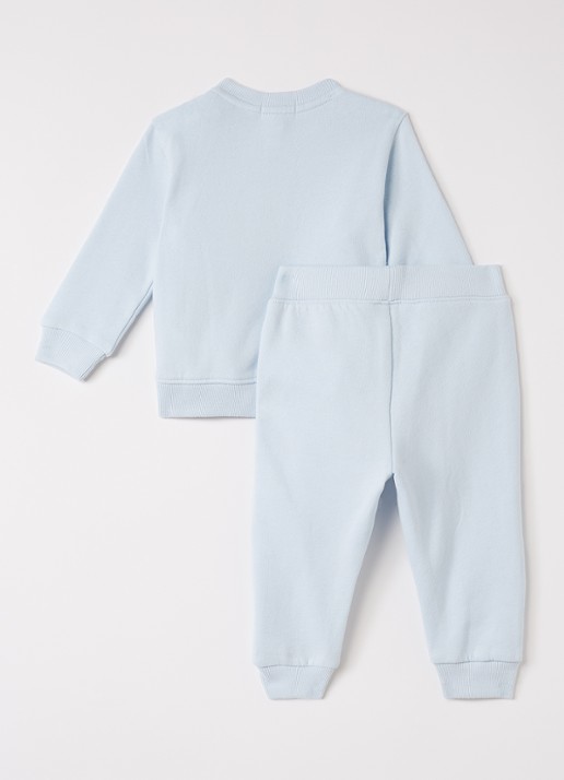 Ralph Lauren Set van bomberjack met joggingbroek 2-delig - voorkant 2 lichtblauw