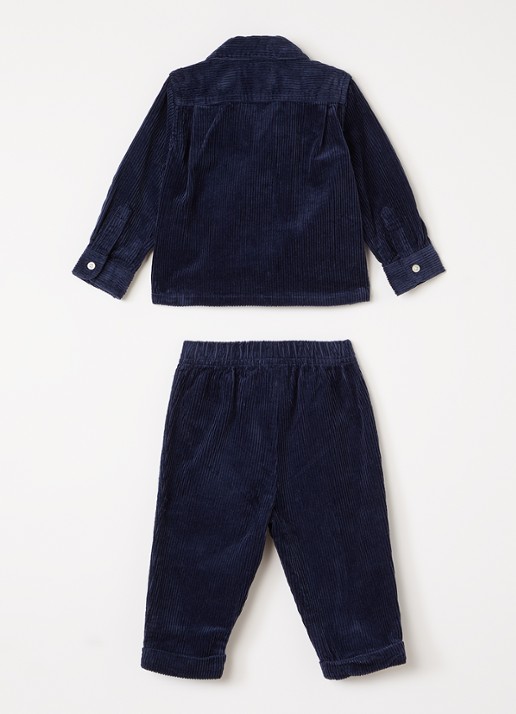 Ralph Lauren Set van overhemd met broek 2-delig - voorkant 2 donkerblauw