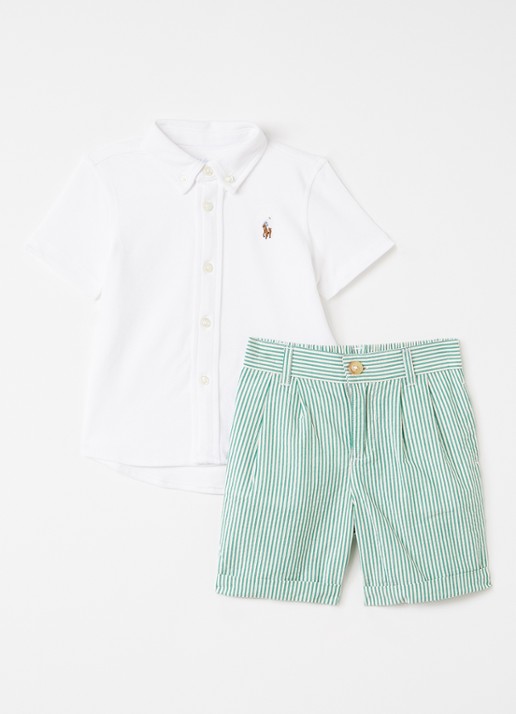Ralph Lauren Set van overhemd met korte broek 2-delig