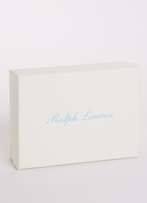 Ralph Lauren Set van romper met muts en slab in giftbox 3-delig - detail donkerblauw