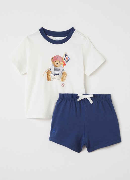 Ralph Lauren Set van T-shirt korte broek 2-delig