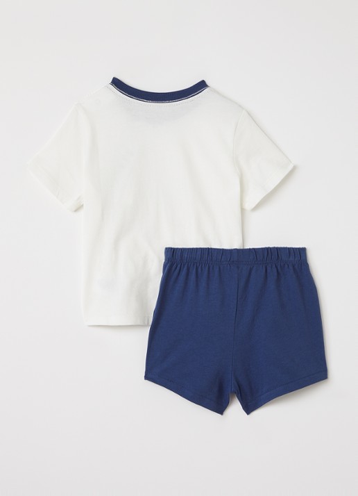Ralph Lauren Set van T-shirt korte broek 2-delig - voorkant 2 indigo