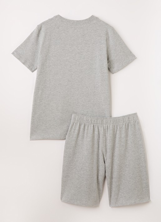 Ralph Lauren Set van T-shirt met korte broek 2-delig - voorkant 2 grijs