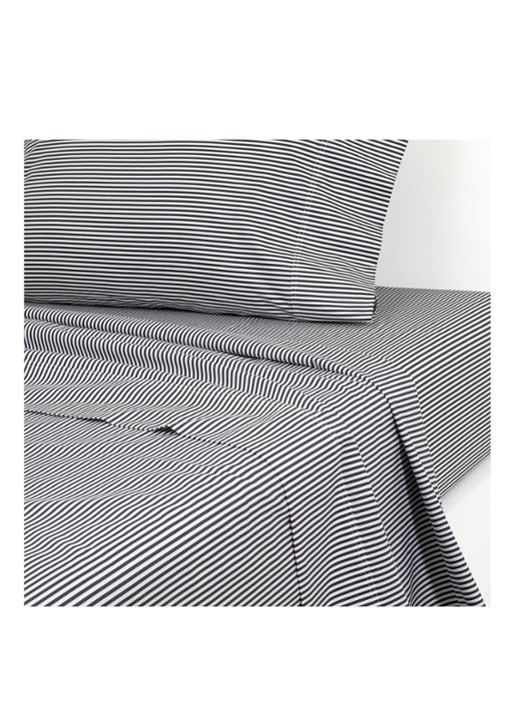 Ralph Lauren SHIRTING NavyWhi     Flat shee - voorkant 3 zwart