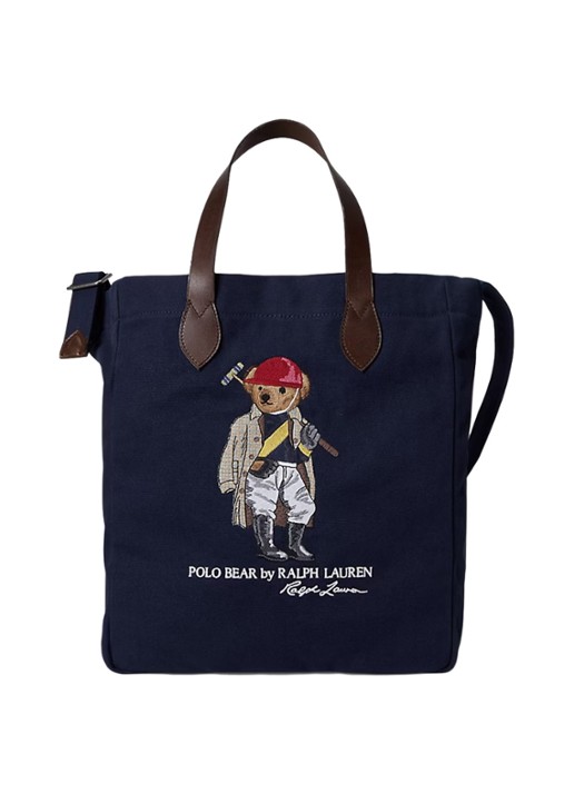 Ralph Lauren Shopper met details van leer en logoprint
