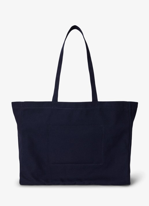 Ralph Lauren Shopper met logoprint - achterkant donkerblauw