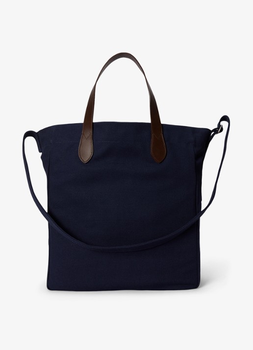 Ralph Lauren Shopper met logoprint - achterkant 2 donkerblauw