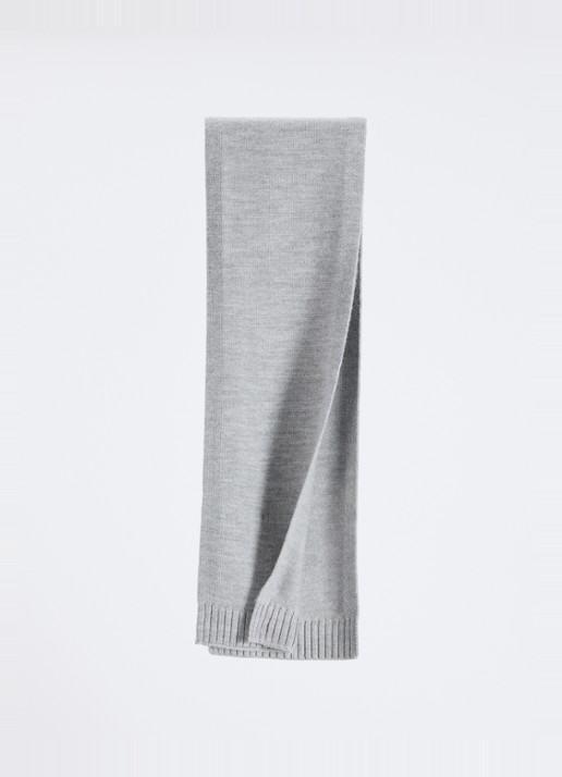 Ralph Lauren Sjaal van wol met logo  - detail 2 grijsmele