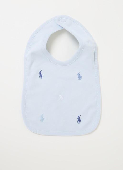 Ralph Lauren Slab met logoborduring - voorkant lichtblauw