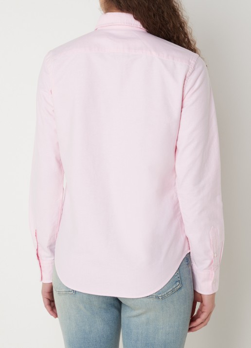 Ralph Lauren Slim fit blouse van katoen - achterkant 2 lichtroze