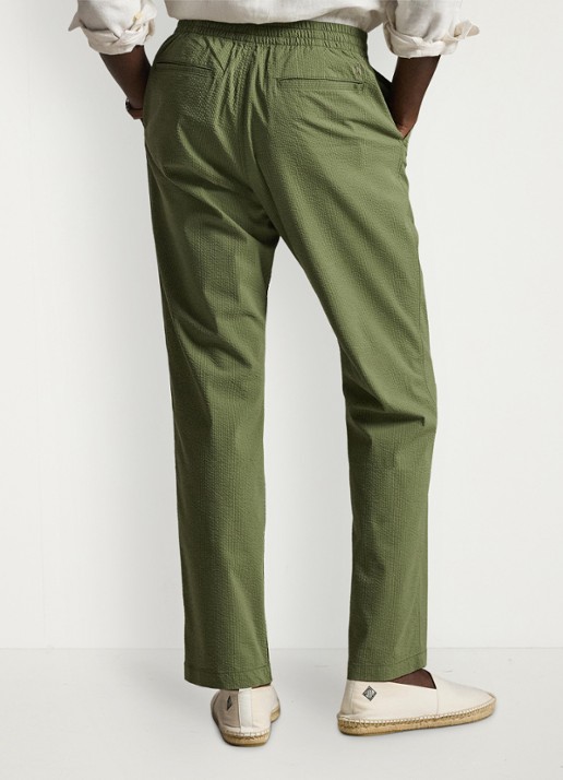 Ralph Lauren Slim fit broek met steekzakken - achterkant 7 supply olive / olijfgroen
