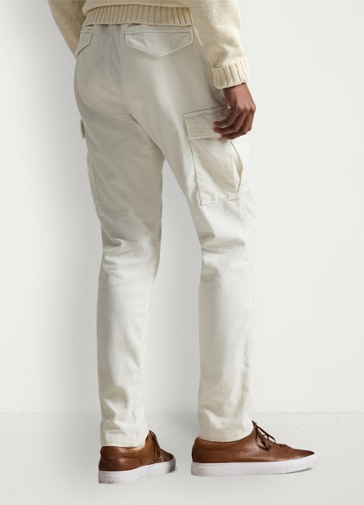 Ralph Lauren Slim fit cargobroek van corduroy - achterkant 5 antique cream / creme