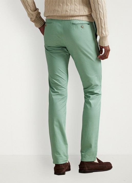 Ralph Lauren Slim fit chino met stretch - achterkant 5 faded mint / groen