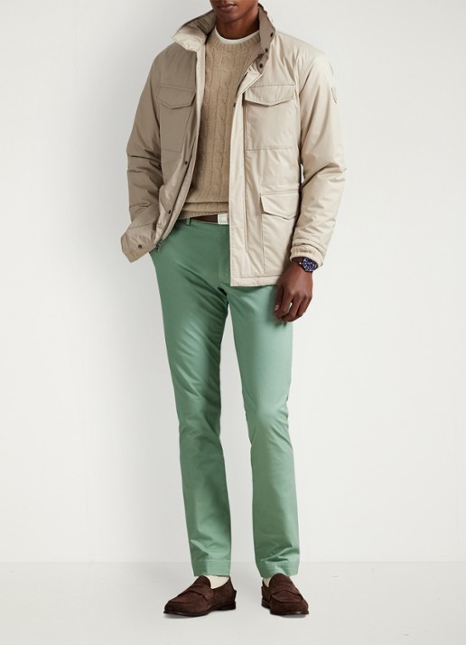 Ralph Lauren Slim fit chino met stretch - voorkant 2 faded mint / groen