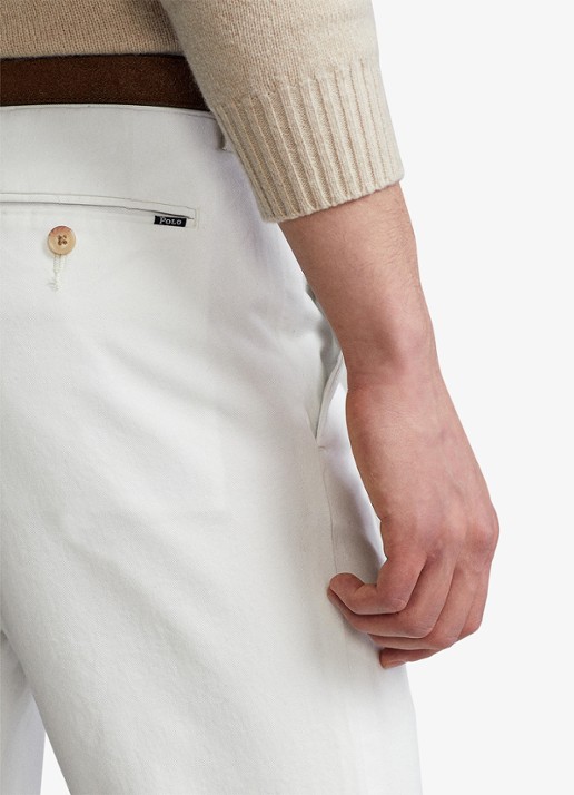 Ralph Lauren Slim fit chino met stretch - detail 5 deckwash white / wit