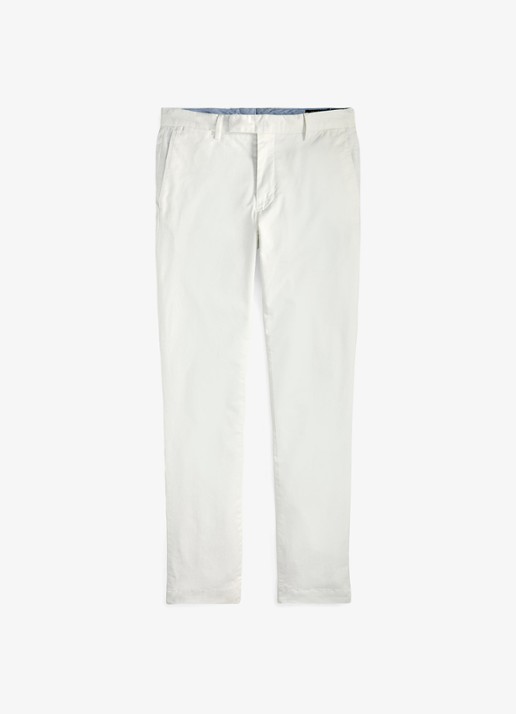 Ralph Lauren Slim fit chino met stretch - voorkant 3 deckwash white / wit