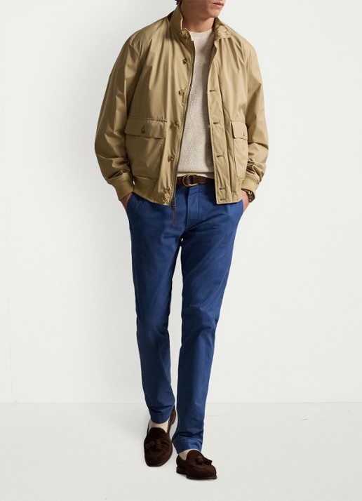 Ralph Lauren Slim fit chino met stretch - voorkant 2 night navy / donkerblauw