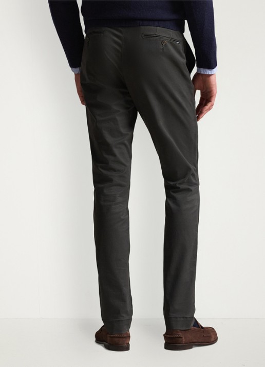 Ralph Lauren Slim fit chino met stretch - achterkant deep grey / donkergrijs