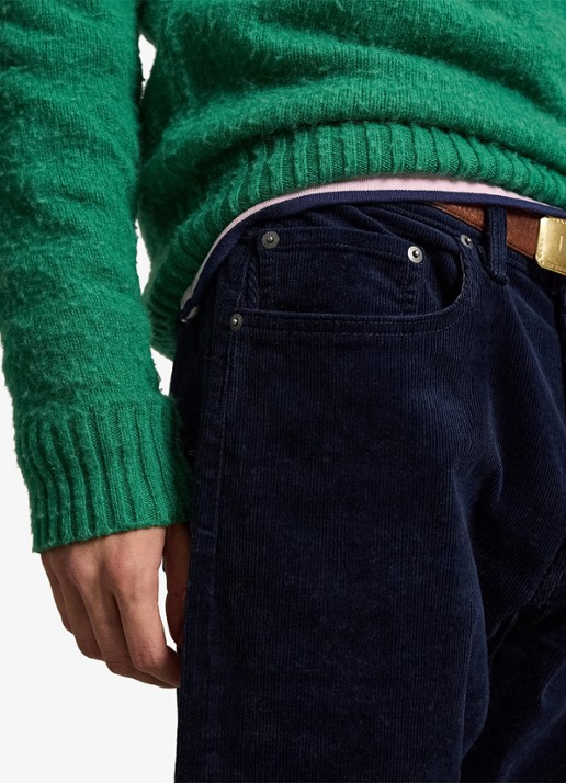 Ralph Lauren Slim fit chino van corduroy - detail 3 aviator navy / donkerblauw