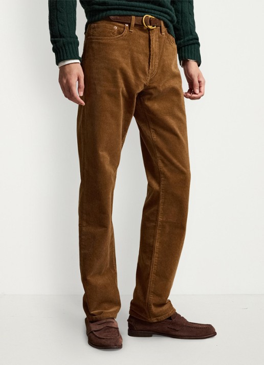 Ralph Lauren Slim fit chino van corduroy - detail 3 sepia / bruin
