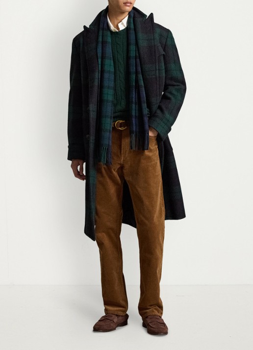 Ralph Lauren Slim fit chino van corduroy - voorkant 2 sepia / bruin