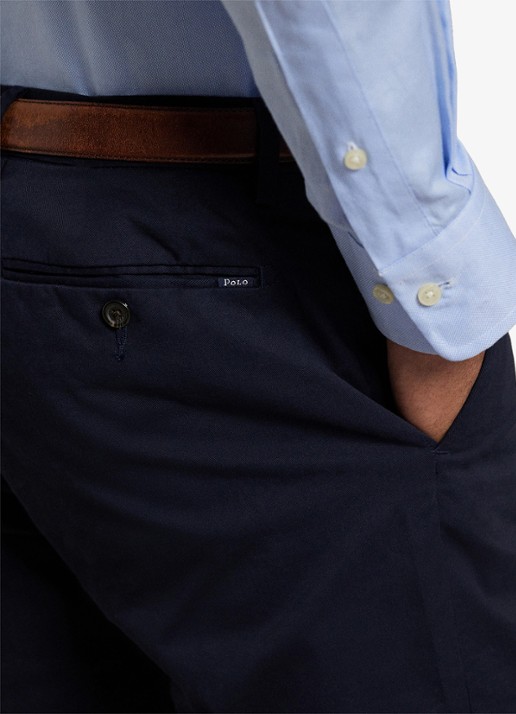 Ralph Lauren Slim fit chino van twill met stretch - detail 5 aviator navy