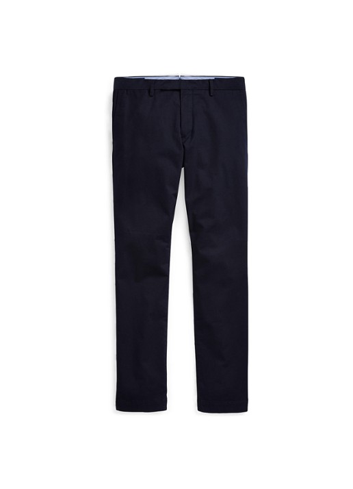 Ralph Lauren Slim fit chino van twill met stretch - voorkant aviator navy