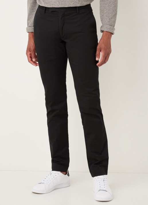Ralph Lauren Slim fit chino van twill met stretch - detail 6 polo black