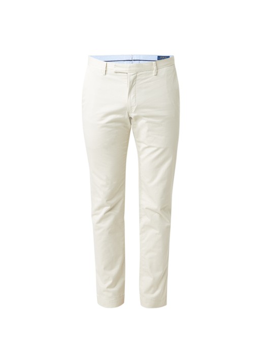 Ralph Lauren Slim fit chino van twill met stretch - voorkant 5 basic sand