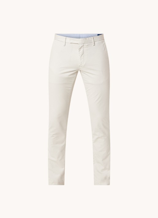 Ralph Lauren Slim fit chino van twill met stretch - voorkant 4 soft grey