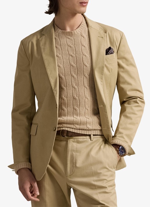 Ralph Lauren Slim fit colbert met klepzakken