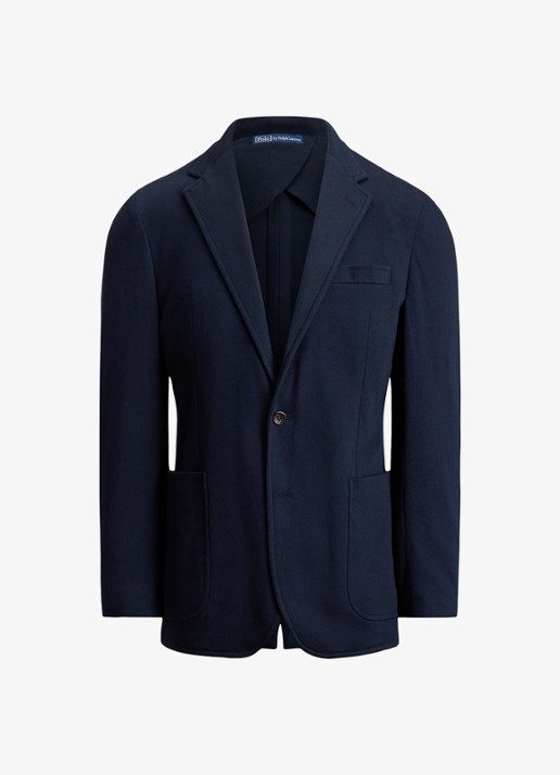 Ralph Lauren Slim fit colbert met opgestikte zakken - voorkant 4 navy-2wbt / blauw