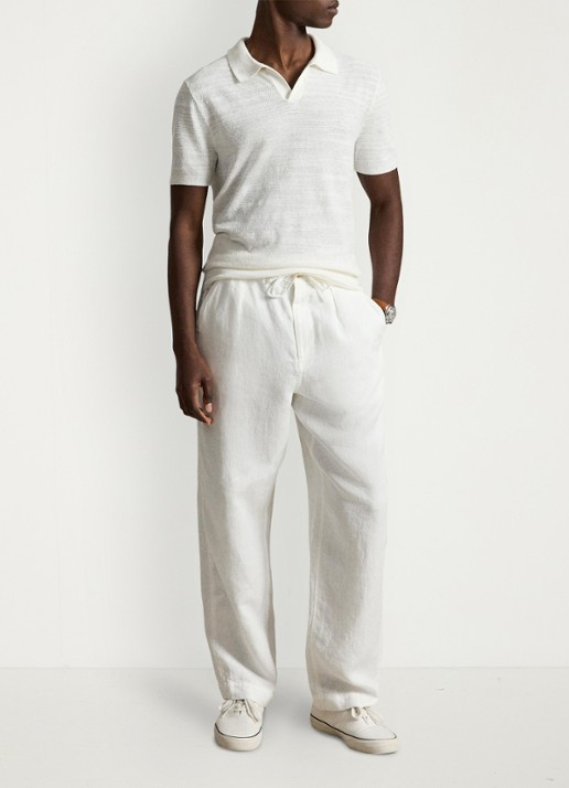 Ralph Lauren Slim fit fijngebreide polo in linnenblend - detail 3 undefined