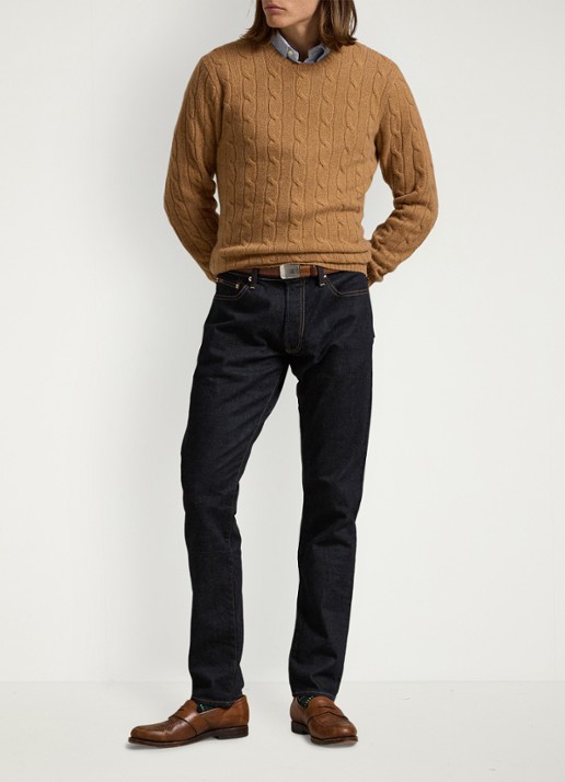 Ralph Lauren Slim fit jeans met donkere wassing - voorkant 4 rinse stretch-2wkn